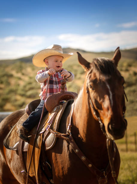 istock Little boy horseback riding 976734964