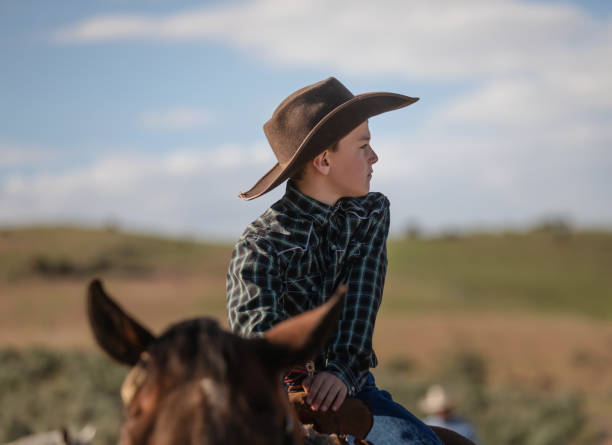 istock Little boy horseback riding 976734970