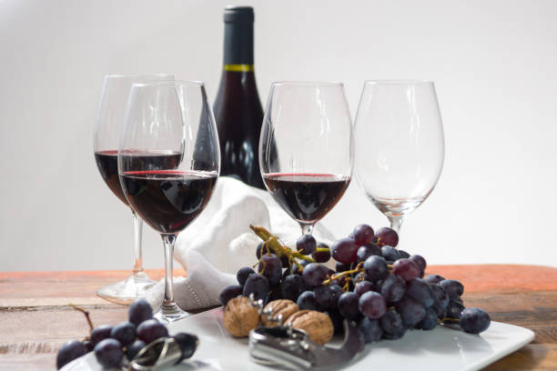 istock Professional red wine tasting event with high quality wine glasses and wine accessories 976741606