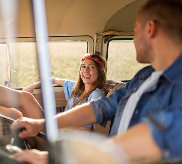 istock Young couple out on a road trip 976743150