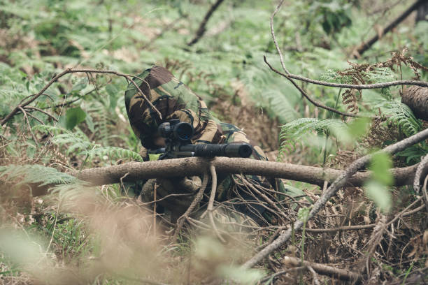 istock Airsoft soldier in the woods 976743652
