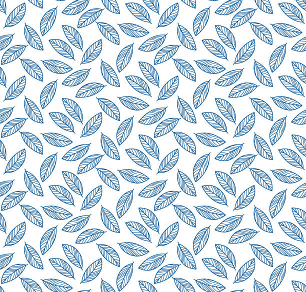 лист бесшовные фон - foliate pattern stock illustrations