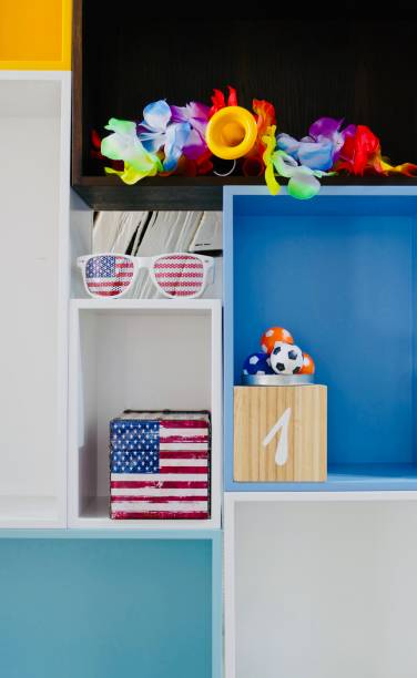 istock Fan stuff in American flag colors 976770132