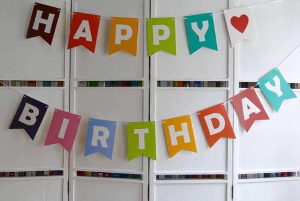 istock Happy birthday text on  white wooden wall 976781334