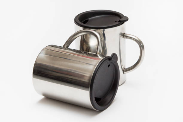 istock Metal camping mug isolated on white 976788144