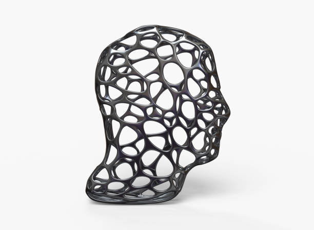 istock Human head wireframed futuristic style 976811242