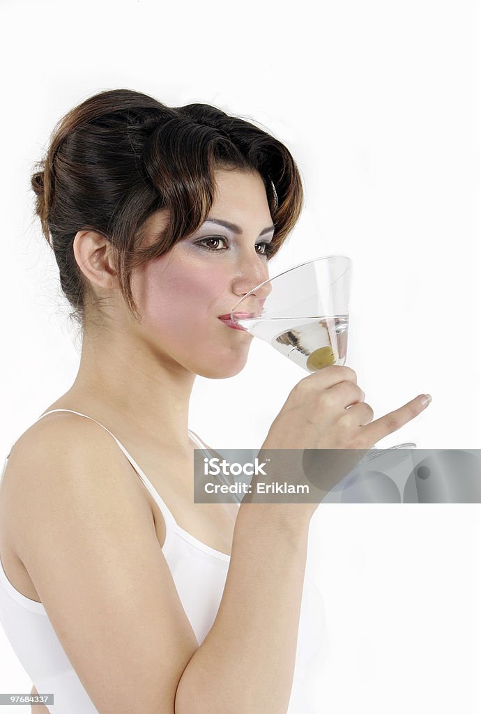 sexy kobieta pije martini - Zbiór zdjęć royalty-free (Błagać)