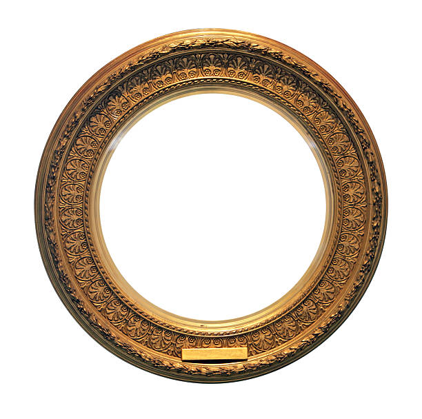 istock antique round golden frame (with clipping path) 97684506