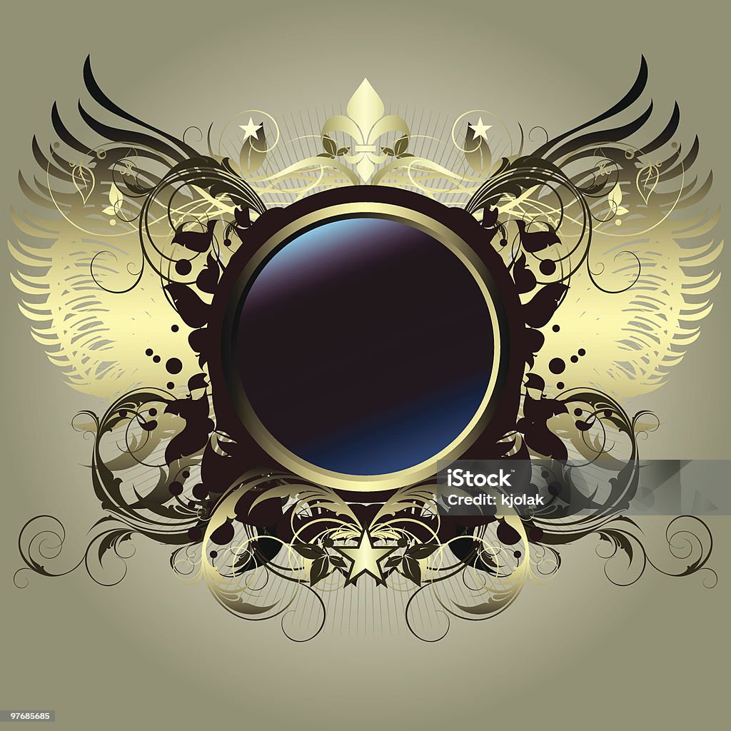 Ornado shield fundo - Vetor de Certidão royalty-free