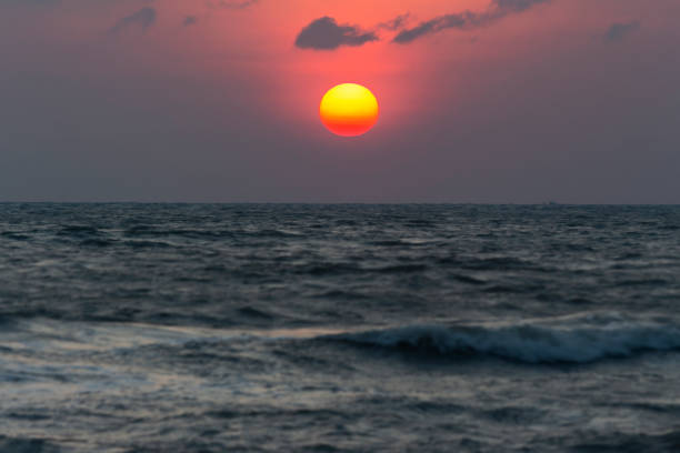 istock Set Big sun red orange and black clouds 976857420