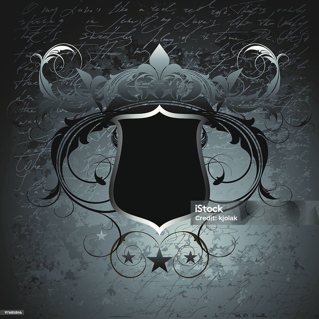 Ozdobny shield - Grafika wektorowa royalty-free (Bez ludzi)