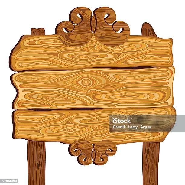 Wooden Board Stock Illustration - Download Image Now - Backgrounds, Border - Frame, Business