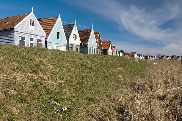 Traditional dyke houses stock photo