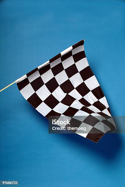 바둑판 무늬 깃발 기에 대한 스톡 사진 및 기타 이미지 - 기, 스포츠 카, 0명