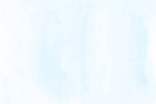 istock Soft white-blue watercolor background hand drawn paper texture graphic element for design, card 976867974
