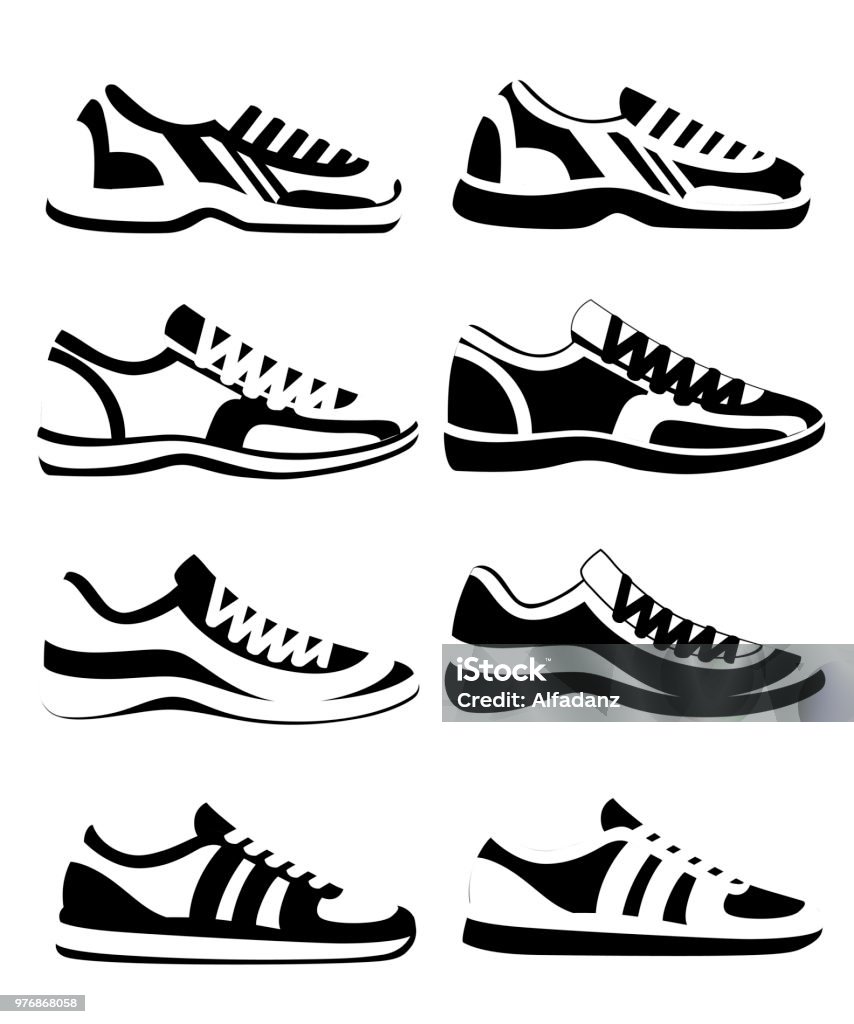 Bóng Đen Giày Sneaker Giày Thể Thao Vector Minh Họa Thể Dục Thể ...