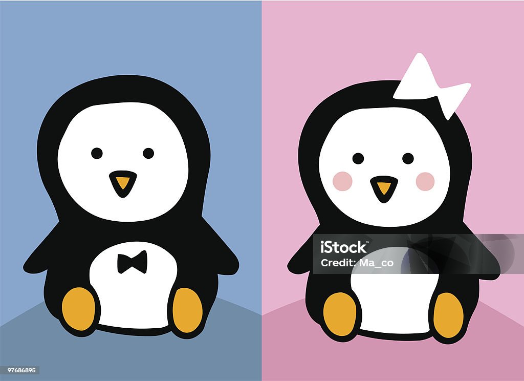 Pinguinbabys - Lizenzfrei Comic - Kunstwerk Vektorgrafik