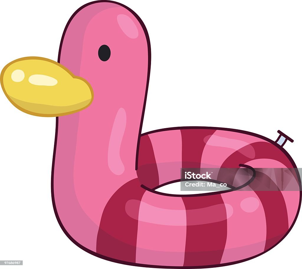 Canard en caoutchouc gonflable - clipart vectoriel de Apprentissage libre de droits