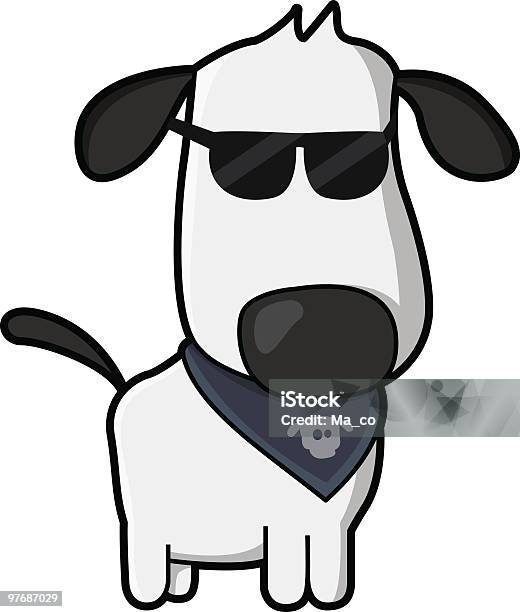Absolut Coolhund Mit Sonnenbrille Und Neckclothcomic Stock Vektor Art und mehr Bilder von Hund