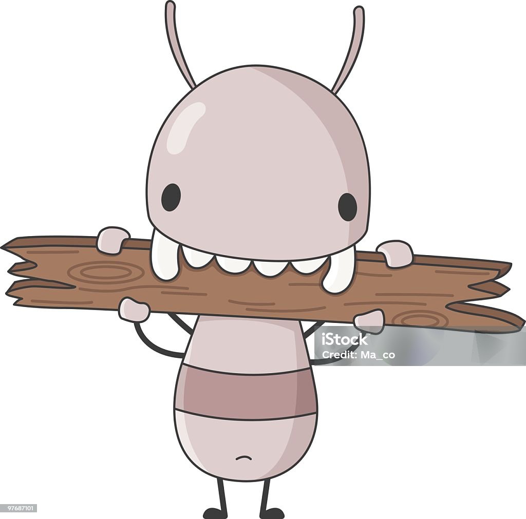 Fumetto Termite/bianco antico - arte vettoriale royalty-free di Termite