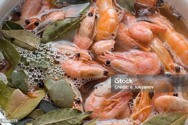 Shrimps Spices Stock Photo - Download Image Now - Appetizer, Boiling, Color Image