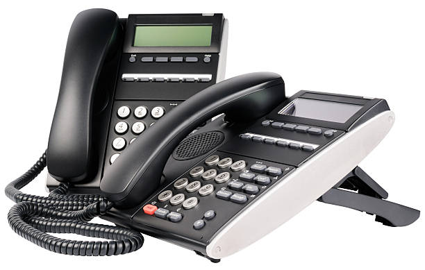 istock Two digital telephones 97688289
