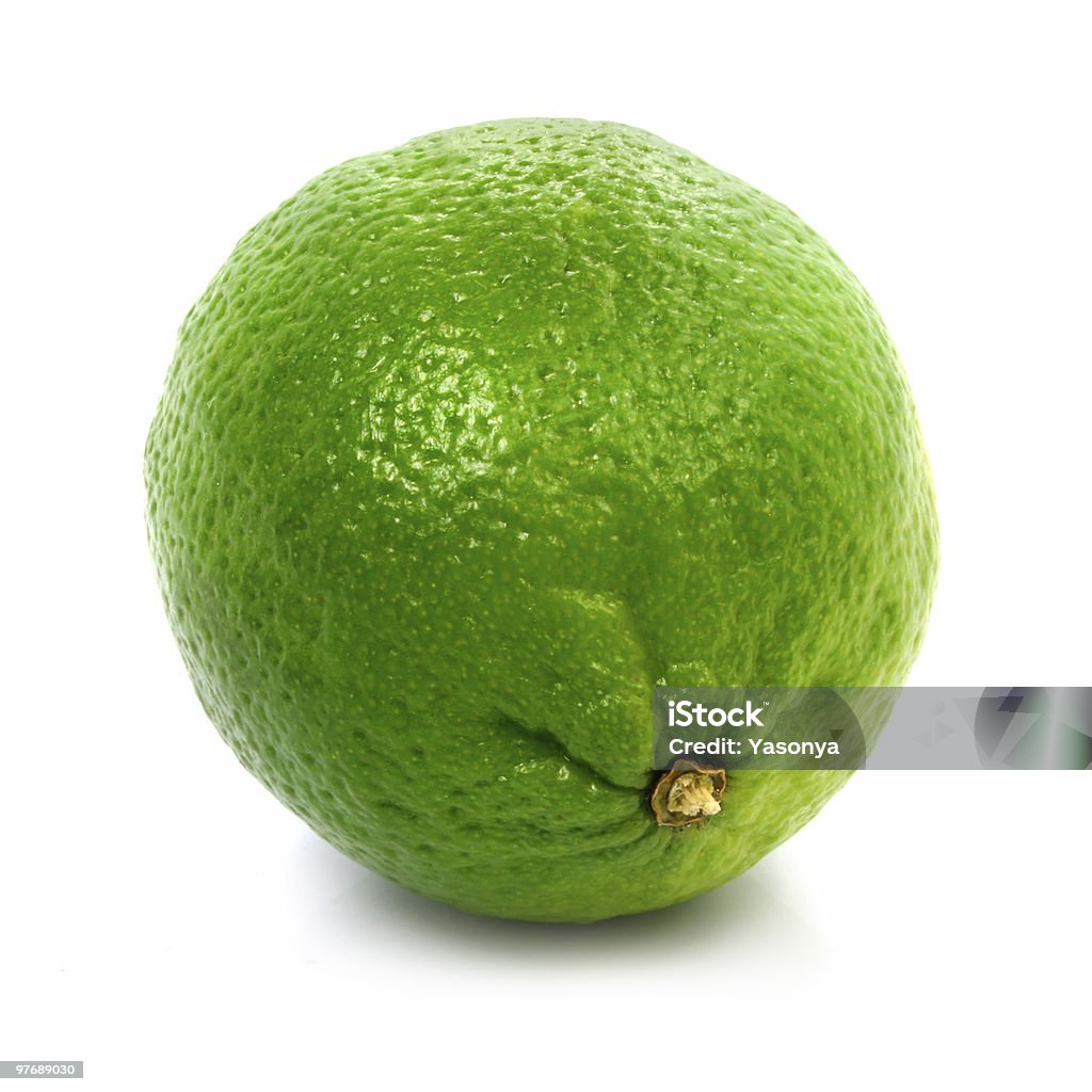 Fresh green lime fruit isolated healthy food  Breast Lobule Stock Photo