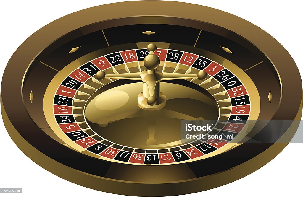 Roulette Roulette Wheel  was drawing at Illustrator 8 with tablet Wacom. There are no meshes in this image. Roulette Wheel stock vector