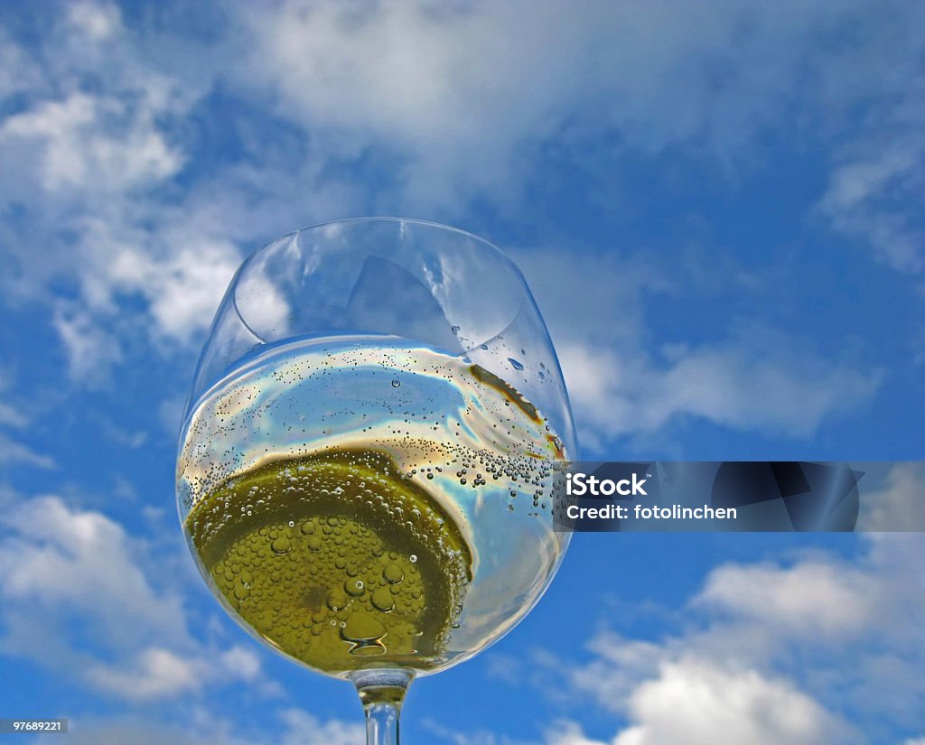 Prosecco mit Zitrone - Lizenzfrei Glas Stock-Foto