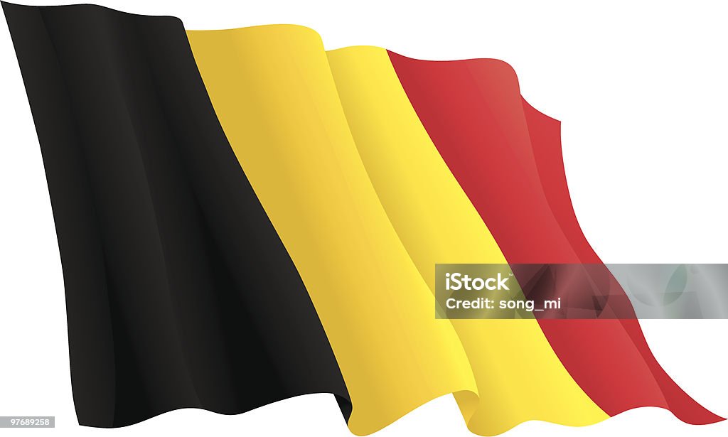 Bandiera del Belgio - arte vettoriale royalty-free di Bandiera