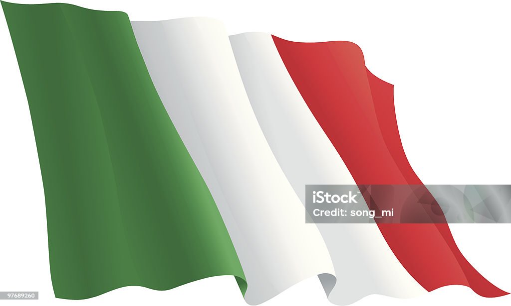 Flaga Włoch - Grafika wektorowa royalty-free (Bez ludzi)