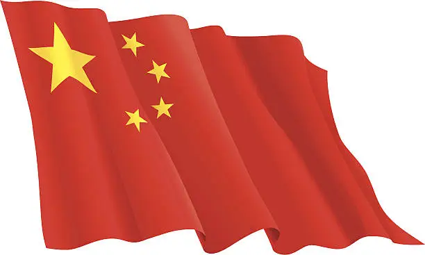Vector illustration of Flag of the China