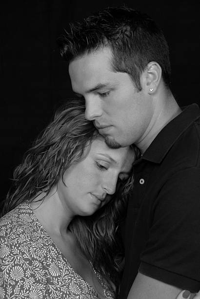 istock Couple holding with care B&W 97689457