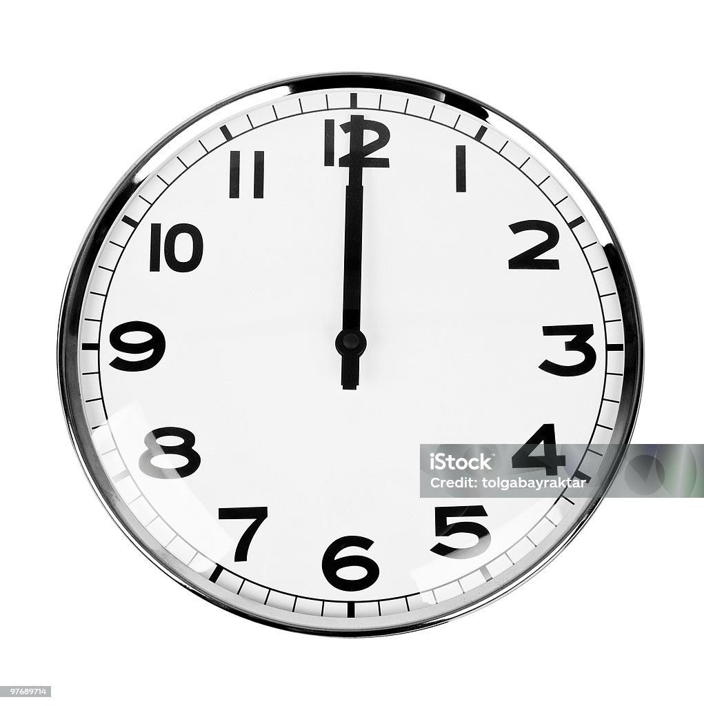 Clock sign 12 O'Clock  12 O'Clock Stock Photo