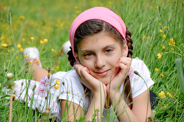 istock Girl in meadow 97690475
