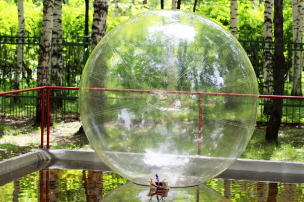 Attraction on the water, summer. Water attractions, rest, vacation, vacation. Attraction on the water, attractions, rest vacation vacation zorbing stock pictures, royalty-free photos & images