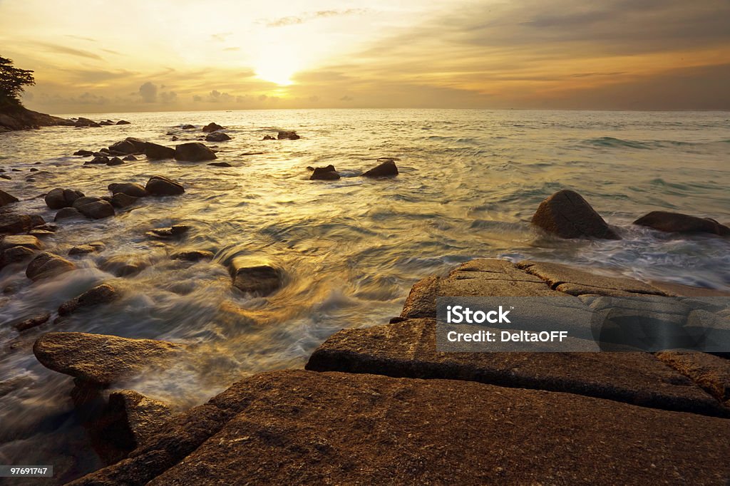 Pôr do sol Tropical - Foto de stock de Azul royalty-free