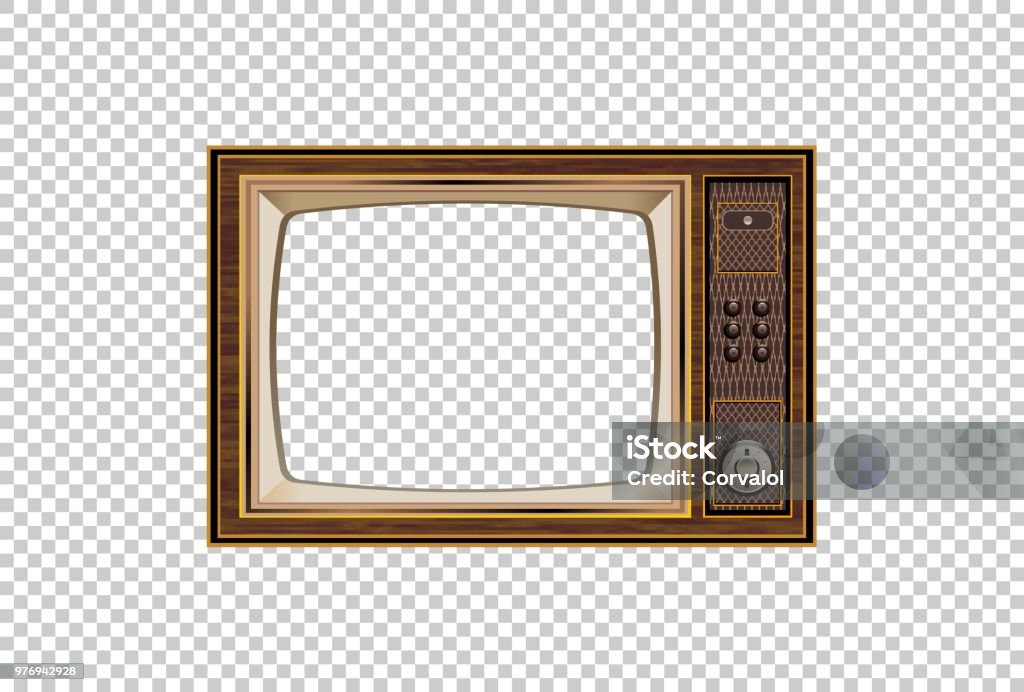 Antiga ilustração de TV da boa e velha TV retrô - Vetor de Televisor royalty-free