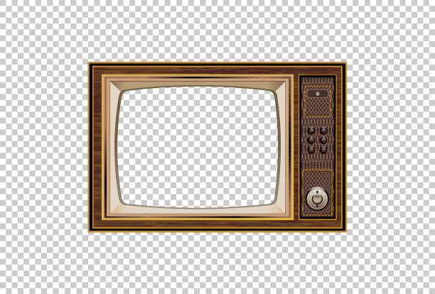Old TV Illustration of the good old retro TV Old TV Illustration of the good old retro TV old remote control stock illustrations