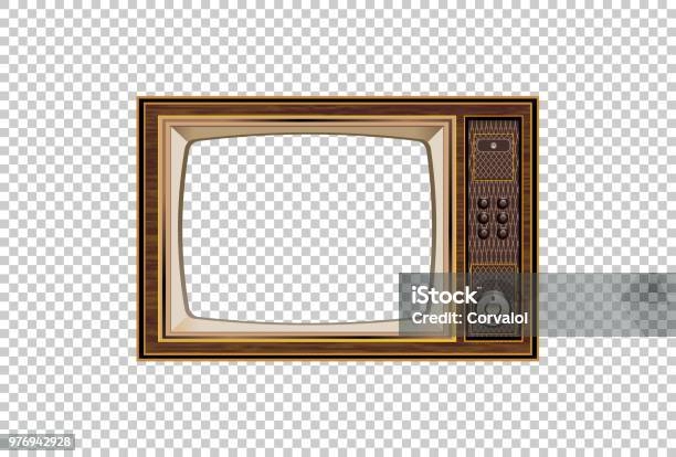 Old Tv Illustration Of The Good Old Retro Tv Stock Illustration - Download Image Now - Television Set, Television Industry, Old