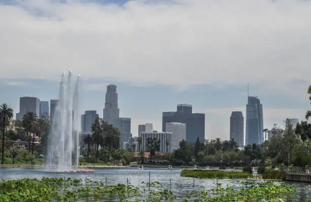 Photo of Echo Park Lake in Echo Park, CA in Los Angeles
