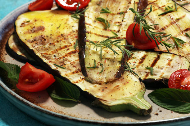 istock grilled eggplants seasoned with olive oil, garlic and mint 976991266