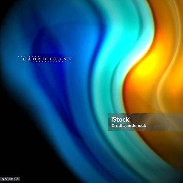 Mixed Color Wave Background Fluid Mixing Colors Vector Wave Abstract Background Design Colorful ...
