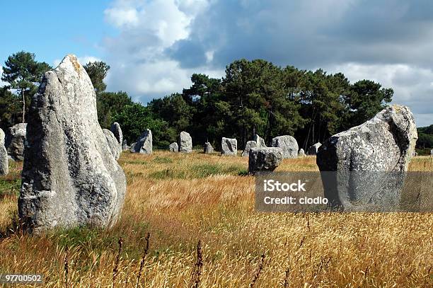 Carnac Alignements Dolmens E Menhirs - Fotografie stock e altre immagini di Bretagna - Bretagna, Megalite, Albero