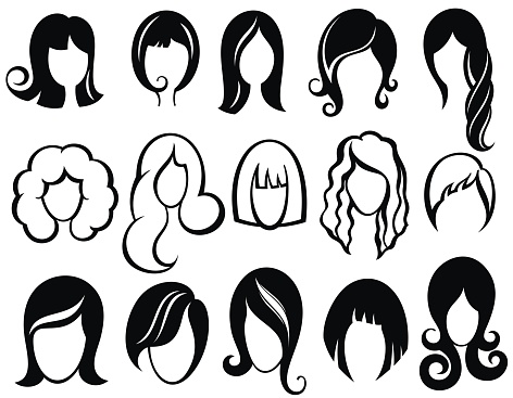 Beauty Vector wig symbols