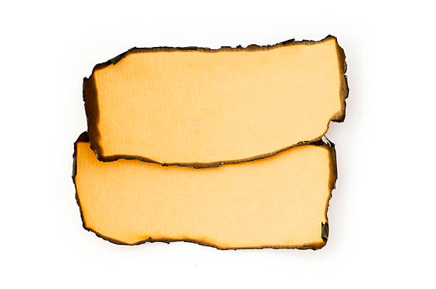 istock Burnt paper isolated on the white background 97701483