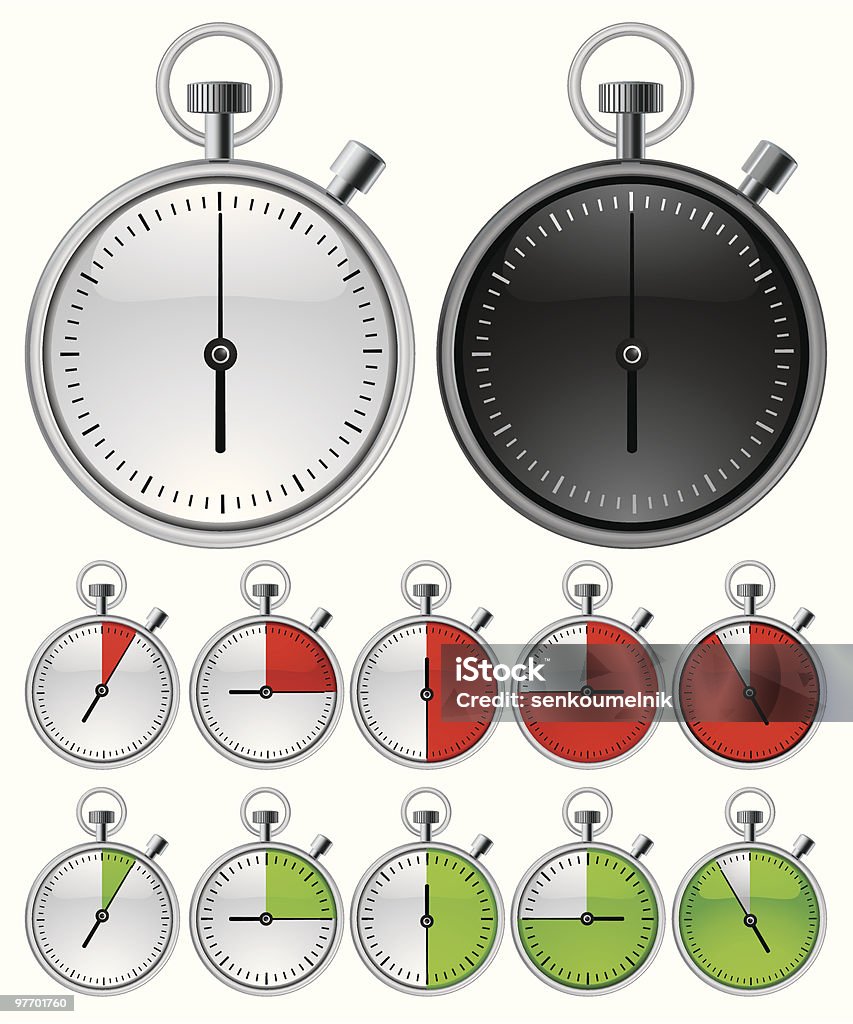 Stoppuhr - Lizenzfrei Anzeigeinstrument Vektorgrafik