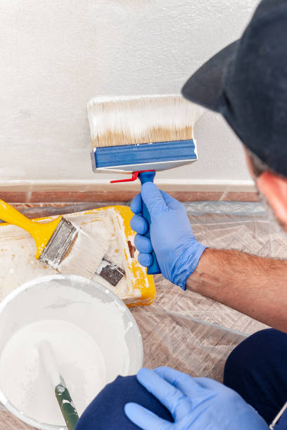 istock House painter at work painting a wall with a brush 977017882
