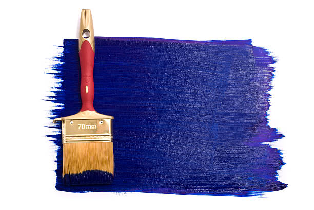 istock Professional brush with blue paint 97702218