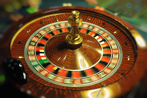 istock Spinning roulette in casino 97702286